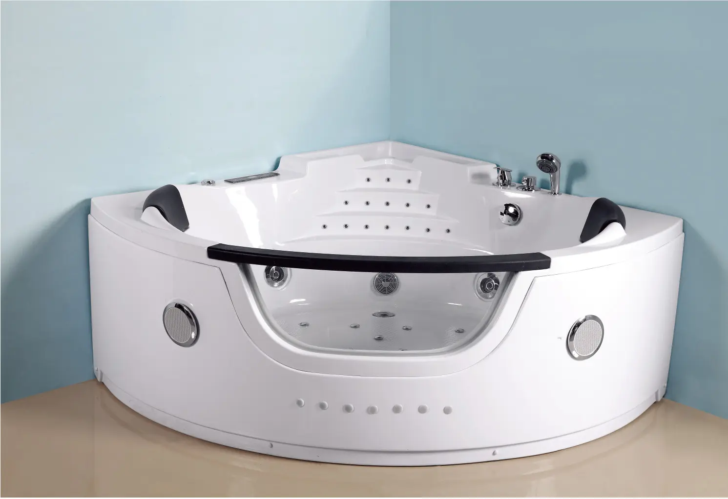 Corner 2 Person Back to wall Massage & Whirlpool bathtub Anlaike KF628 for bathroom