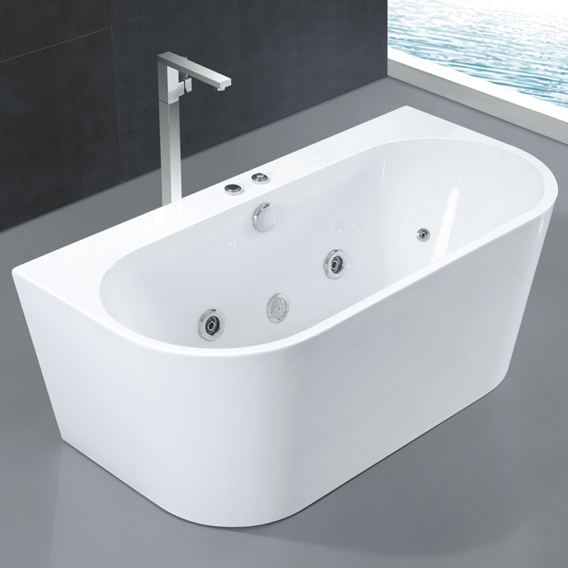Single White Massage Bathtub with Bluetooth New Style Whirlpool Bathtubs & Whirlpools Freestanding massage bathtub