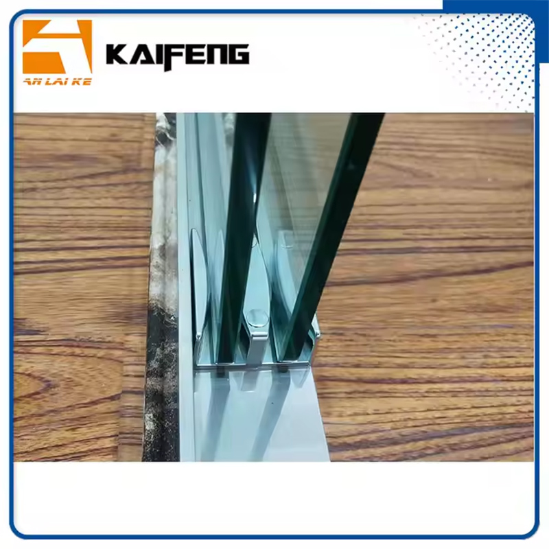 OEM Corner Shower tub door Folding door Clear Tempered Glass for bathroom (5)