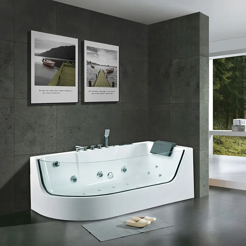 Air Bubble Single White Massage Bathtub with Bluetooth New Style Whirlpool Bathtubs & Whirlpools