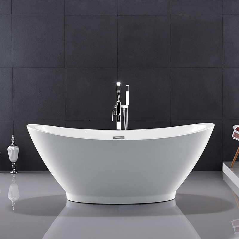 High Quality White Oval Acrylic Freestanding Bathtub